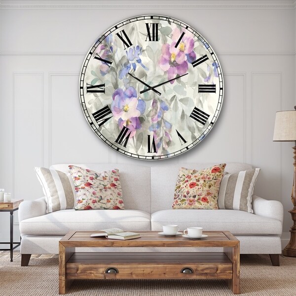 Designart 'Garden Dreams Flower' Traditional Wall CLock