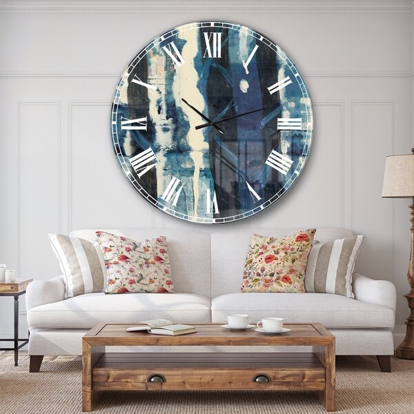 Designart 'Deep Woods II Indigo' Country Charm Large Wall CLock