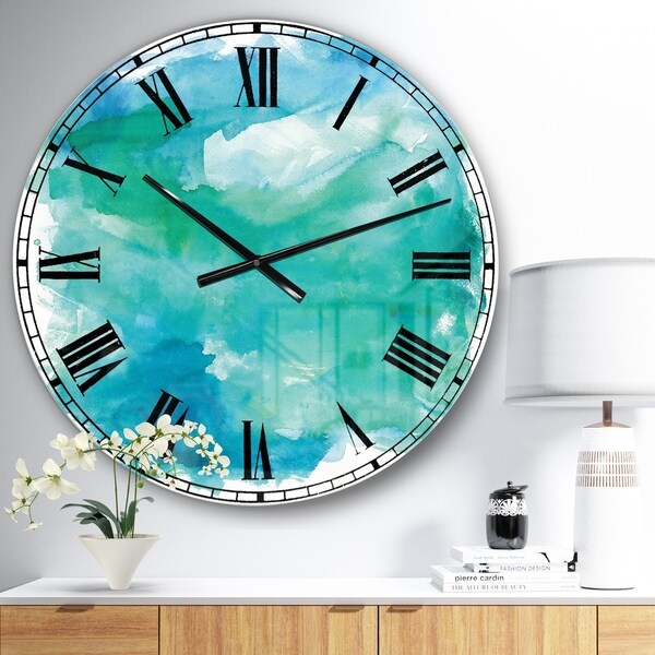 Designart 'Sea Glass' Traditional Large Wall CLock