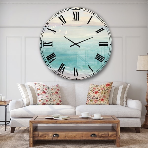 Designart 'From the Shore' Traditional Large Wall CLock. Opens flyout.
