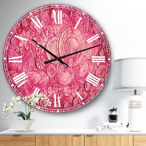 Designart 'Summer hawaiin Flowers' Digital Art Wall CLock