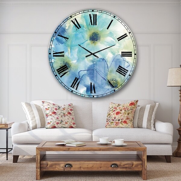 Designart 'Seashell Cosmos II' Cabin & Lodge Large Wall CLock