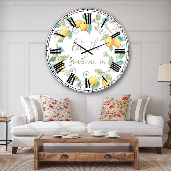 Designart 'Mediterranean Breeze XII' Farmhouse Large Wall CLock