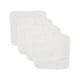 preview thumbnail 3 of 1, 4 Pack Solid Baby Washcloths with Piping White