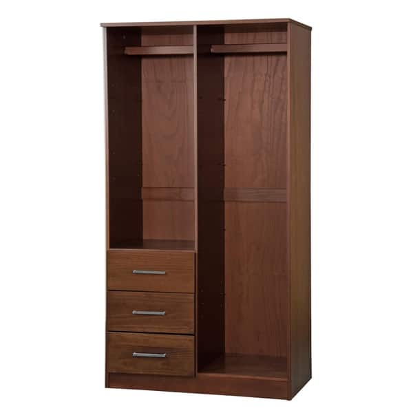 Shop Metro 2 Door Wardrobe Armoire With Mirror 3 Drawers