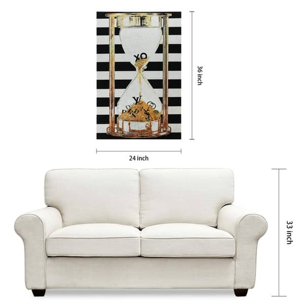 Hourglass Glitter High Resolution Graphic Art Print On Wrapped Canvas Wall Art Multi Color On Sale Overstock 26433669
