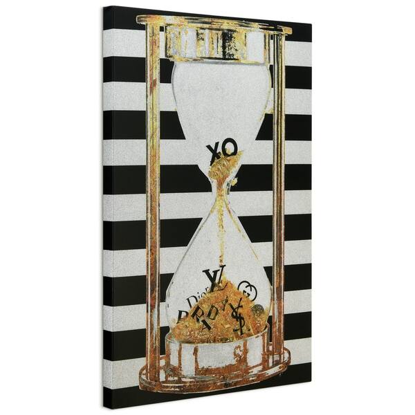 Hourglass Glitter High Resolution Graphic Art Print On Wrapped Canvas Wall Art Multi Color On Sale Overstock 26433669
