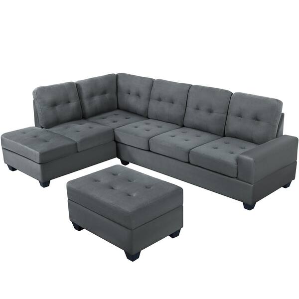 Harper Bright Designs 3 Piece Sectional Sofa Harper Bright Designs 3 Piece Sectional Sofa