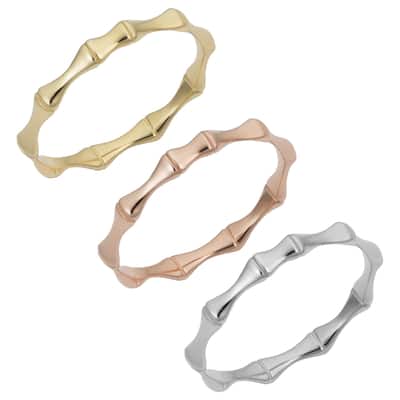 14k Yellow, Rose, White Gold 2.6 millimeter Bamboo Ring (size 5-8)