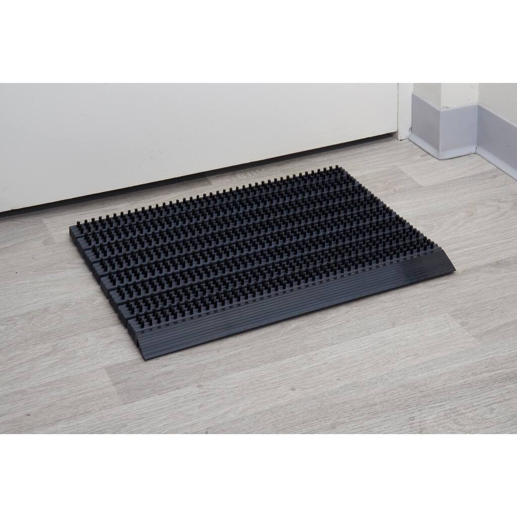 Mats Inc. Superior Outdoor Bristle Entrance Mat, Black/Gray