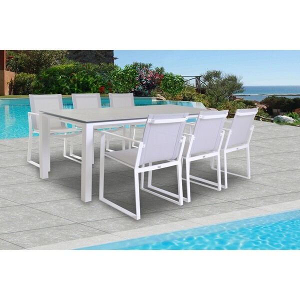 Primavera 7 Pc Dining Set - Mouse Grey