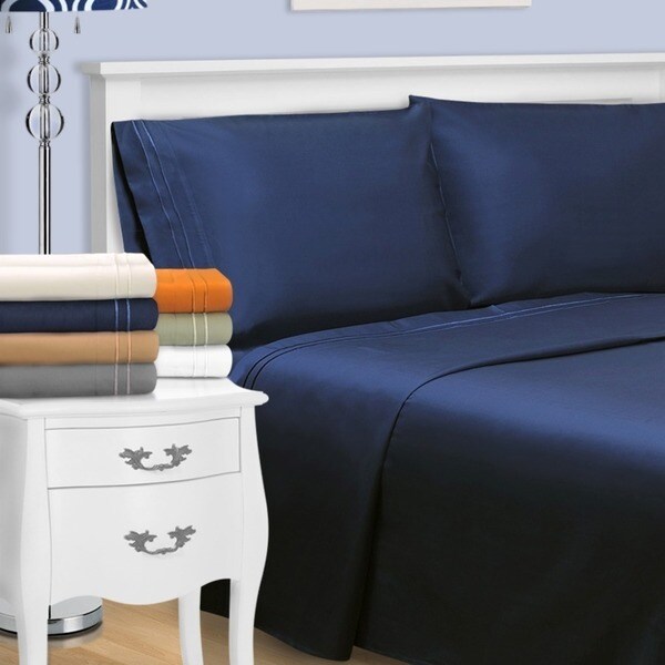 Superior Egyptian Cotton 800 Thread Count Embroidered Full Size Sheet Set in Gold (As Is Item)