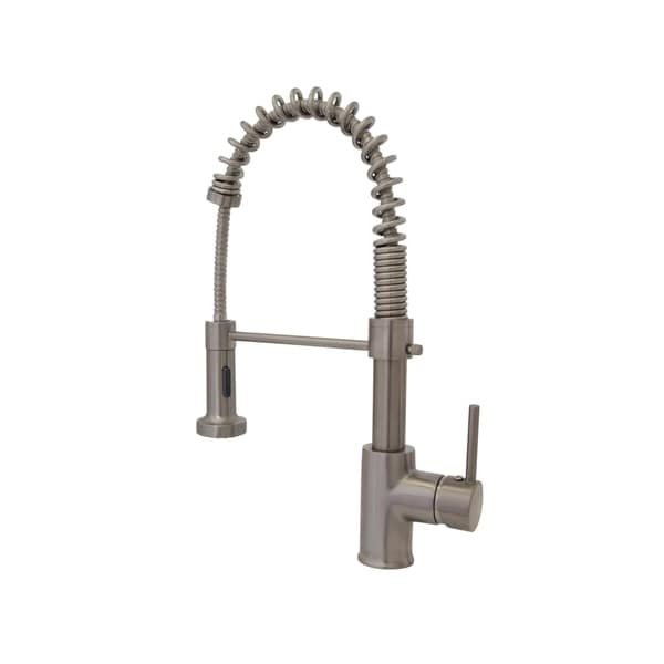 Stainless Steel Kitchen Sink Faucet Single Handle Spring Pull Down Sprayer Mixer