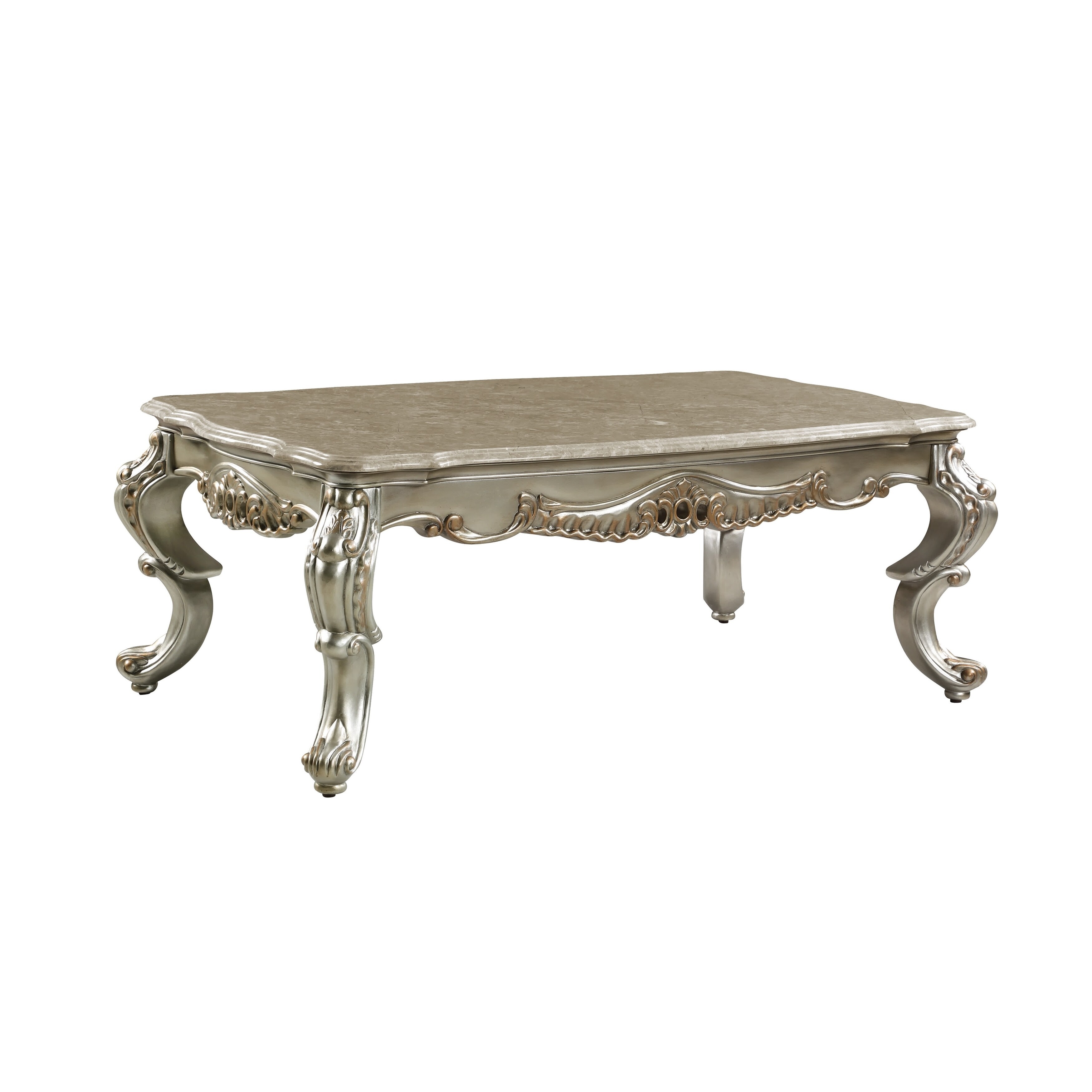 threshold steel gray traditional coffee table