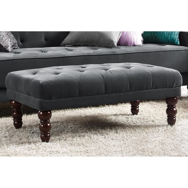 Shop Novogratz Vintage Tufted Ottoman Free Shipping Today
