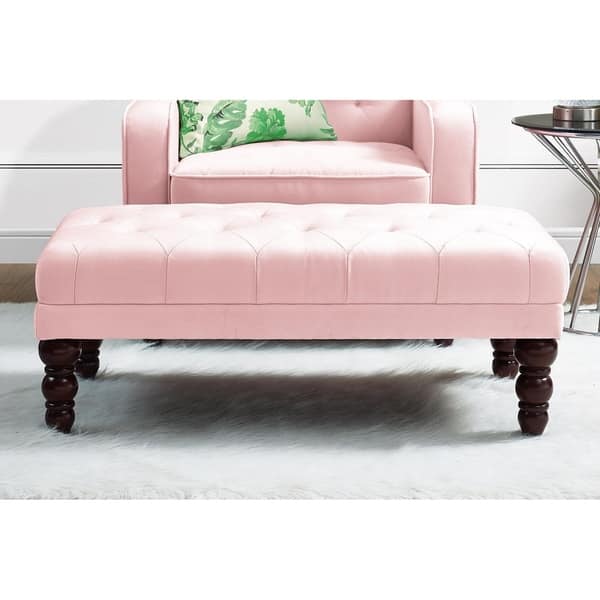Shop Novogratz Vintage Tufted Ottoman Overstock 26436138