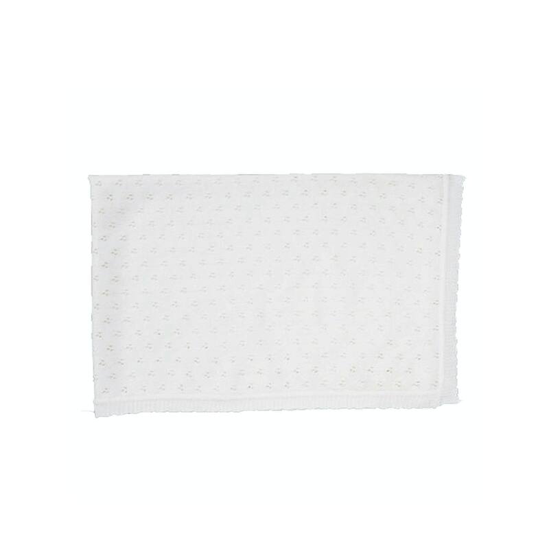 Cream Pointelle Baby Blanket