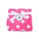 preview thumbnail 2 of 4, Plush Fleece Polka Dot Baby Blanket White/Fuchsia