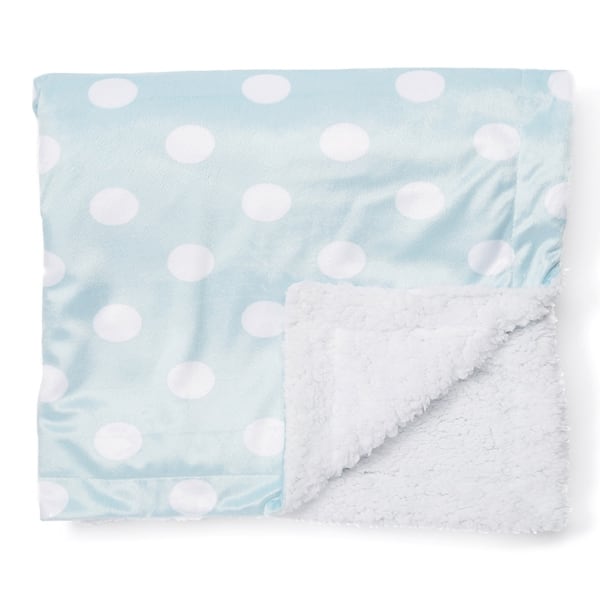 slide 2 of 3, Dotted Mink Sherpa Baby Blanket