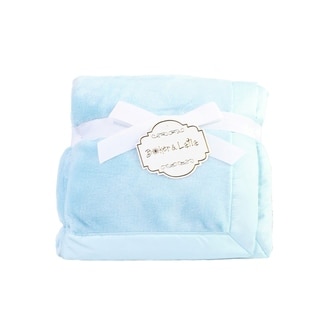 Solid Coral Fleece Baby Blanket with Satin Border
