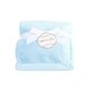 preview thumbnail 1 of 4, Solid Coral Fleece Baby Blanket with Satin Border Blue