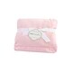preview thumbnail 2 of 4, Solid Coral Fleece Baby Blanket with Satin Border Pink
