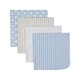 preview thumbnail 1 of 1, 4 Pack Flannel Cotton Baby Receiving Blankets Blue