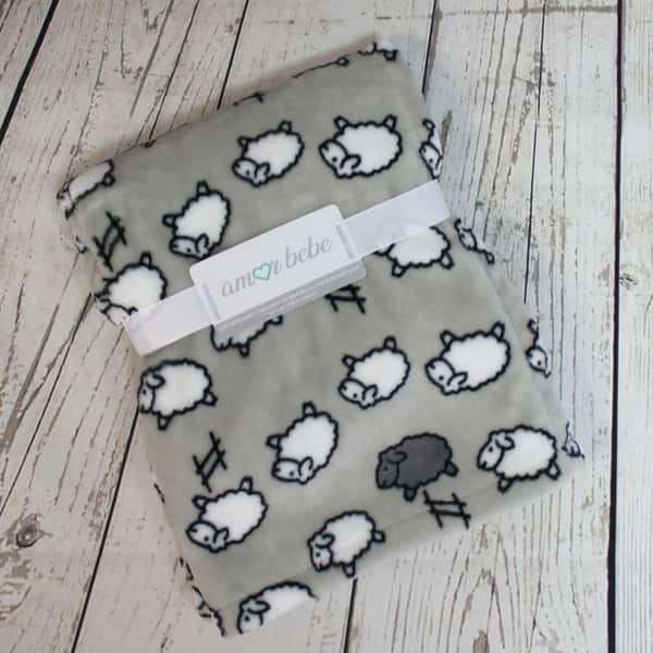 slide 1 of 1, Counting Sheep Coral Fleece Baby Blanket
