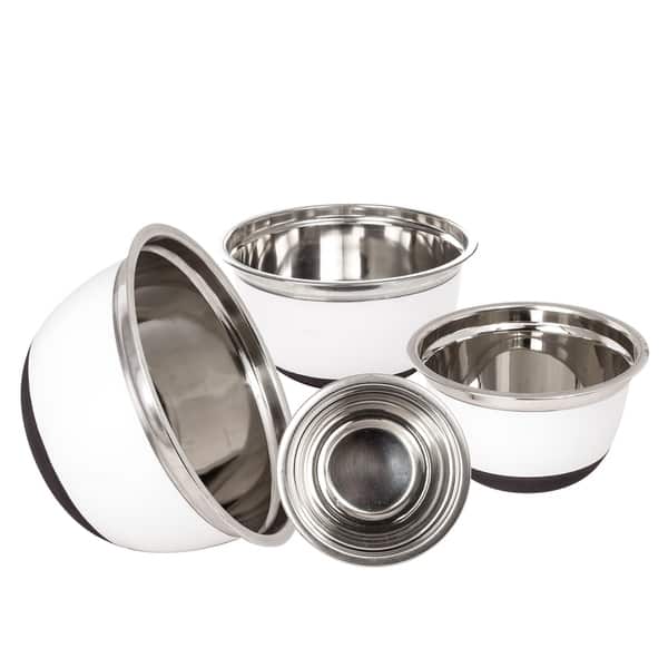 STAINLESS STEEL DEEP MIXING BOWL SET OF 4