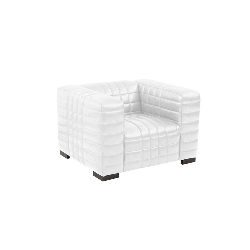 Maxton Chair In White Bonded Leather