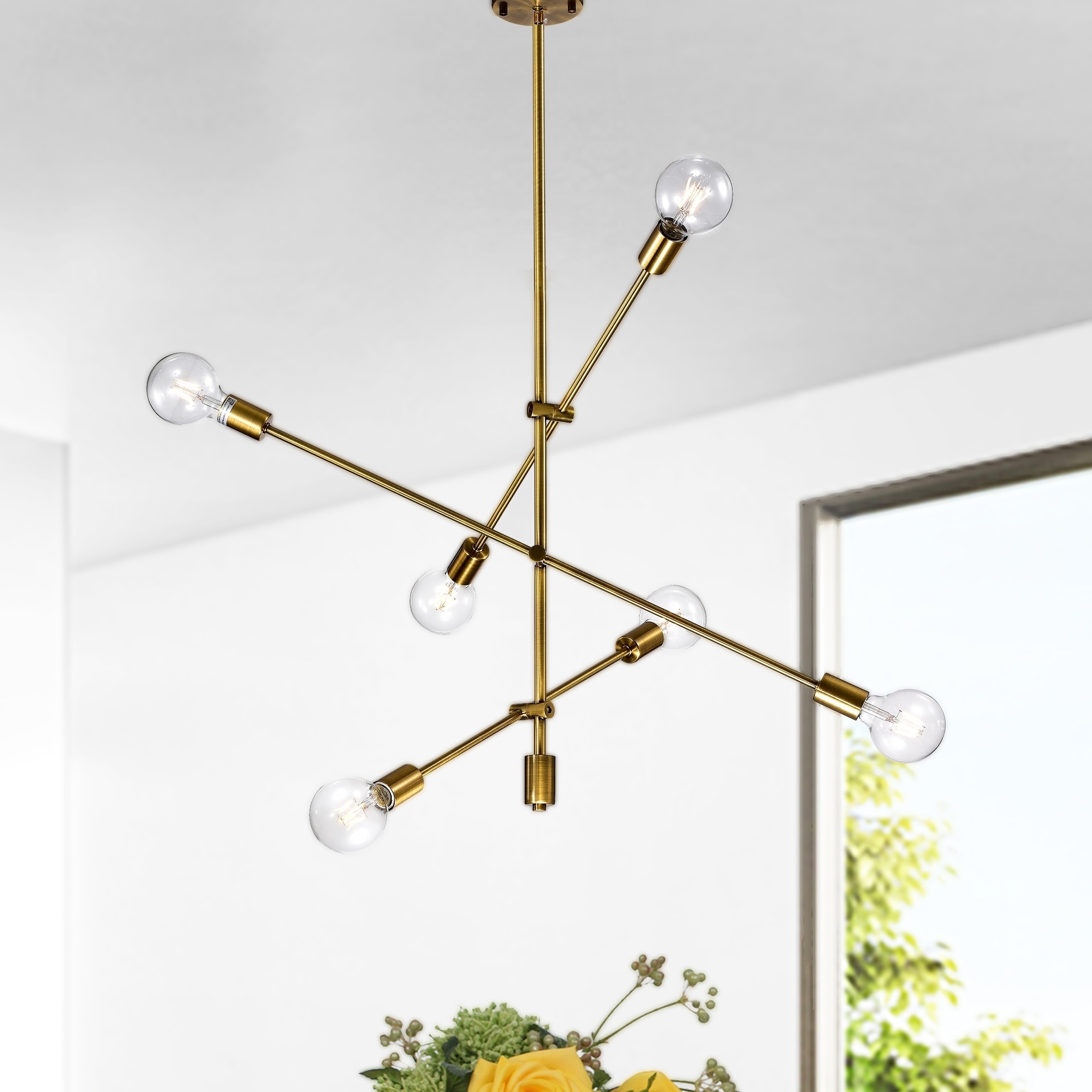 Warehouse of Tiffany Vorka Bronze 6-Light Baton Chandelier