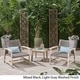 preview thumbnail 7 of 12, Hampton Outdoor 3-piece Club Chairs and Side Table Set by Christopher Knight Home