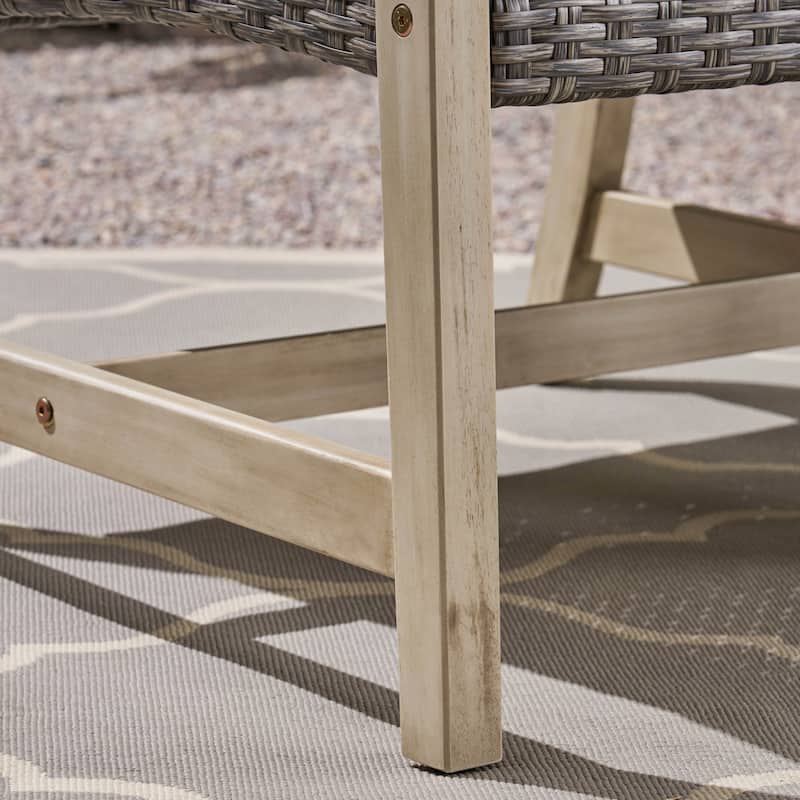 Hampton Outdoor 3-piece Club Chairs and Side Table Set by Christopher Knight Home