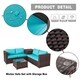 Kinbor 4-piece Patio Furniture Set Rattan Wicker Sectional Sofa Conversation Set with Storage - Thumbnail 3