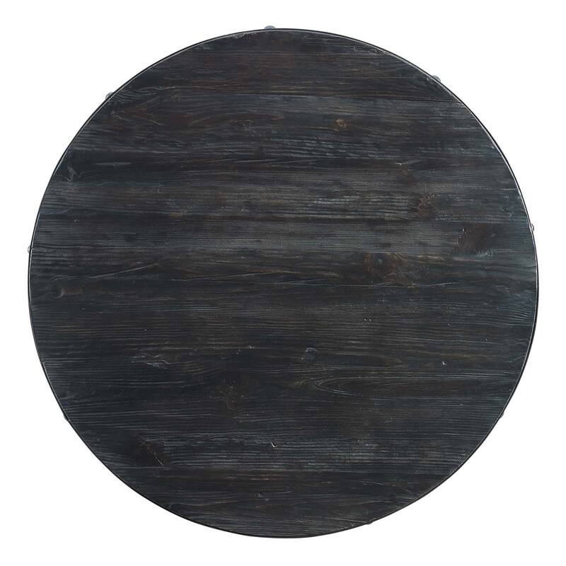 Strick & Bolton Lavallee Black Wood and Gold Bar Table