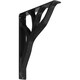 preview thumbnail 1 of 3, Haven Wrought Iron Bracket, (Triple center brace) - Powder Coated Black