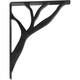preview thumbnail 3 of 3, Haven Wrought Iron Bracket, (Triple center brace) - Powder Coated Black