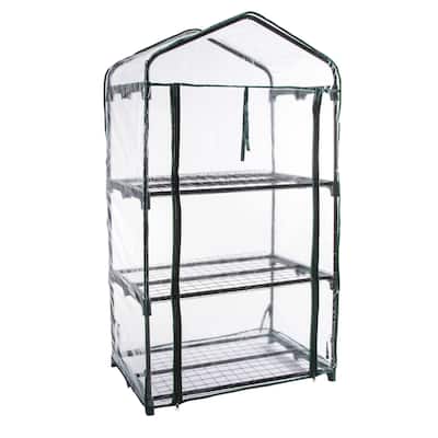 GENESIS 3 Tier Portable Rolling Greenhouse with Clear Cover