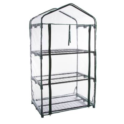 GENESIS 3 Tier Portable Rolling Greenhouse with Clear Cover