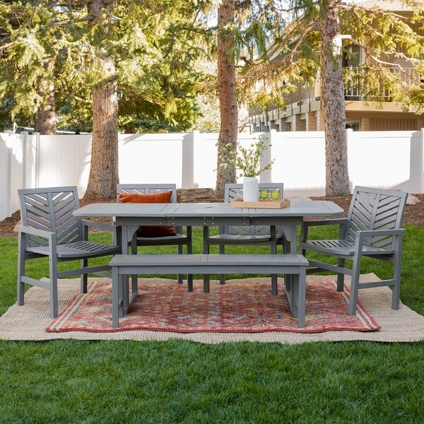 Havenside Home Hydaburg 6-piece Outdoor Extension Dining