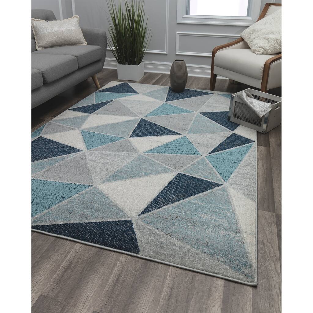Prism Geometric Rug Prism Contemporary Geometric Rug - Overstock - 26439525