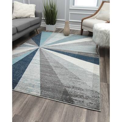 Rays Contemporary Geometric Rug