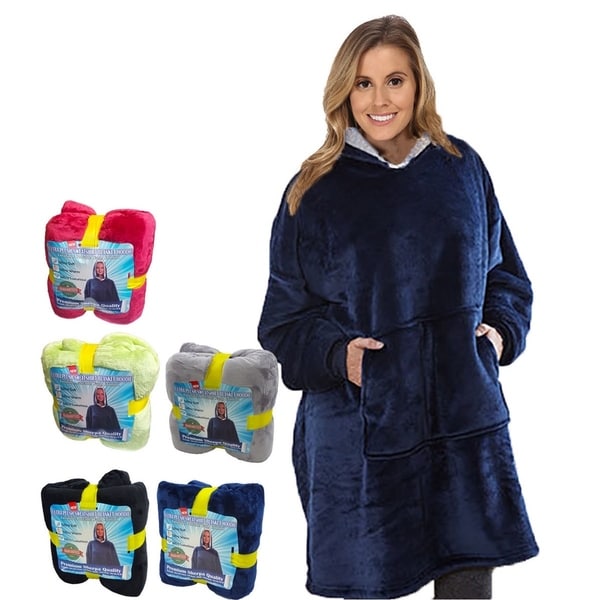 oversized sherpa hoodie blanket