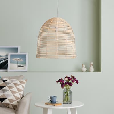 The Curated Nomad Eclectic Rattan Pendant Light