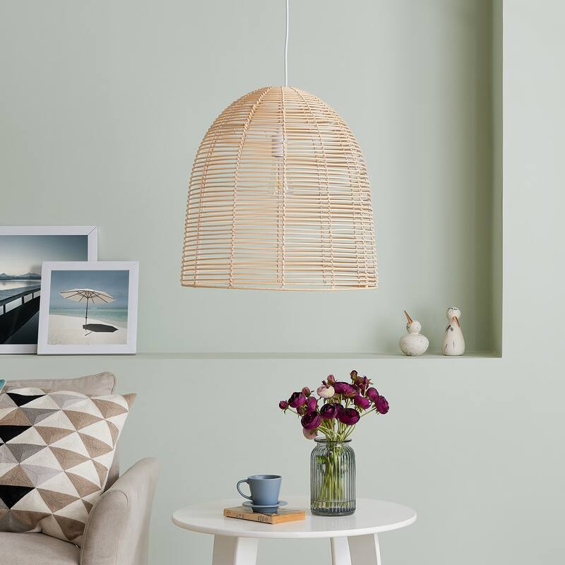 SEI Furniture Eclectic Rattan Pendant Light