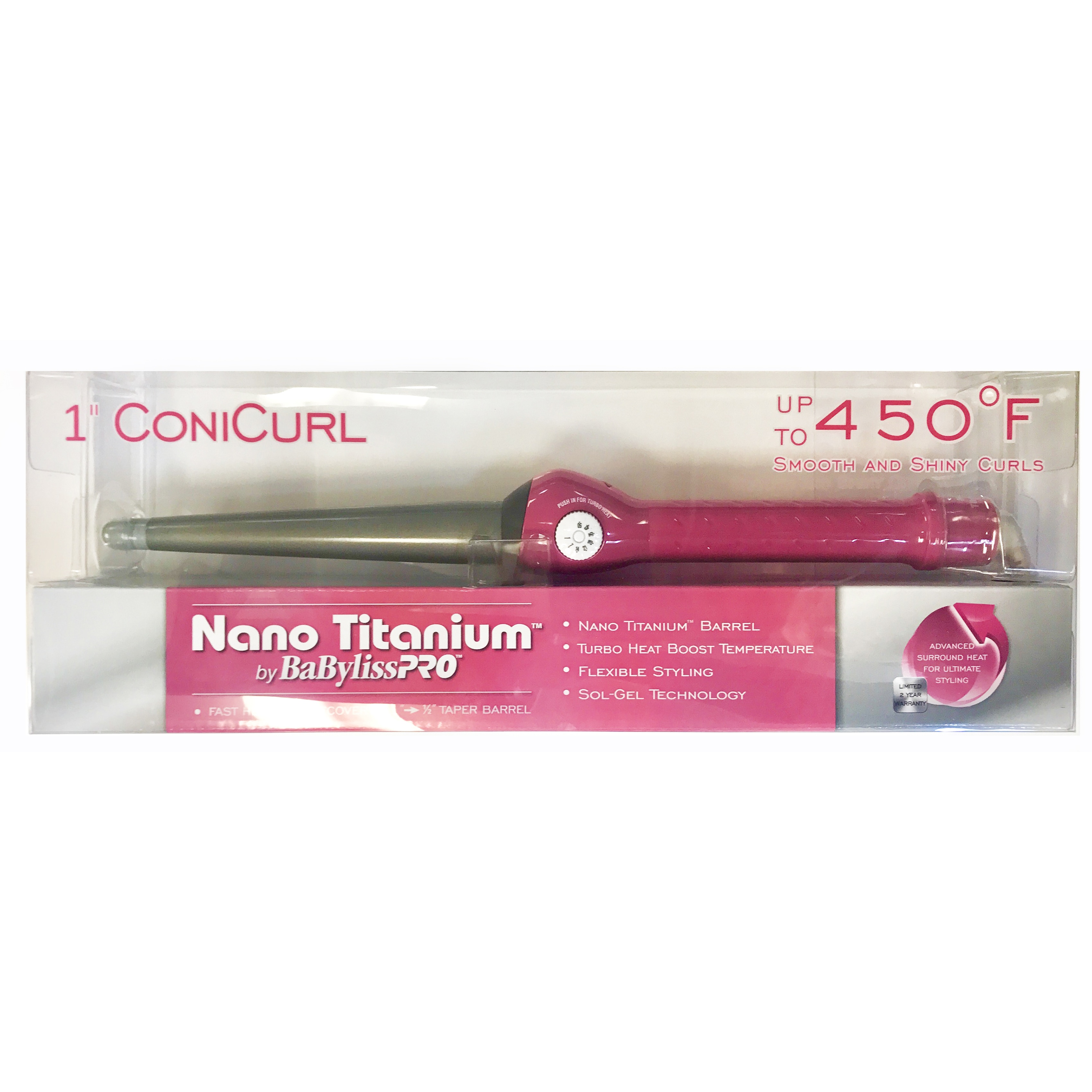 babyliss pink curling wand