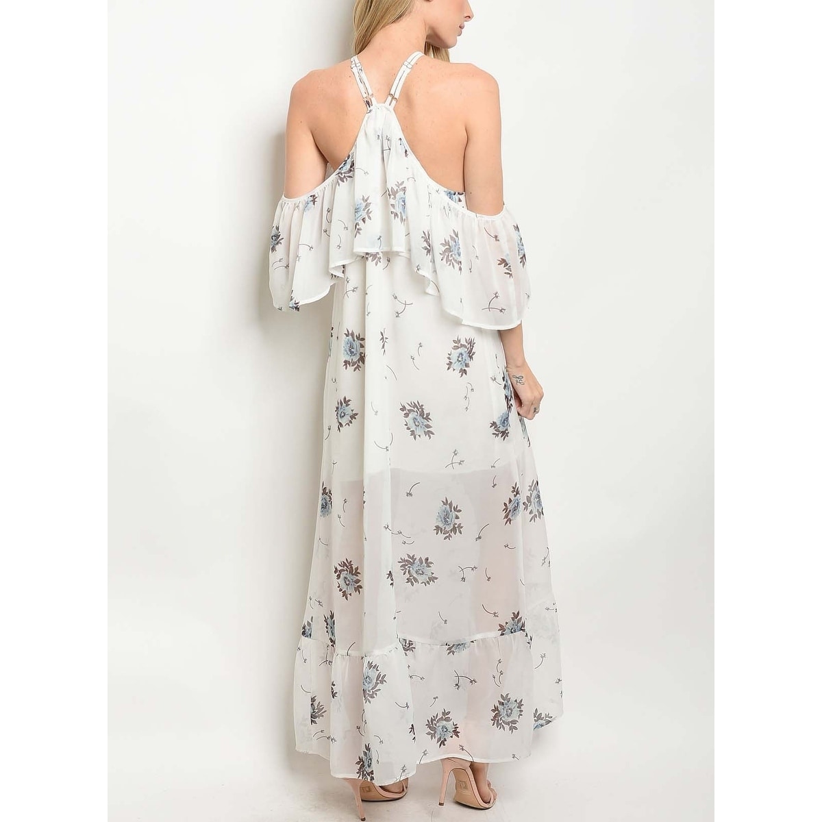 ivory flowy maxi dress