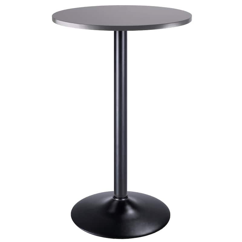Porch & Den Alki Black/Slate Grey Finish Bar Height Pub Table - N/A