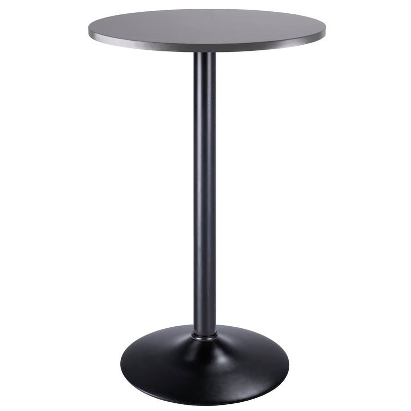 Porch & Den Alki Black/Slate Grey Finish Bar Height Pub Table