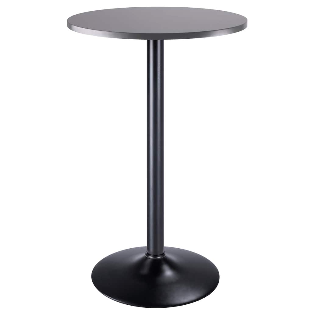 Porch & Den Alki Black/Slate Grey Finish Bar Height Pub Table - N/A